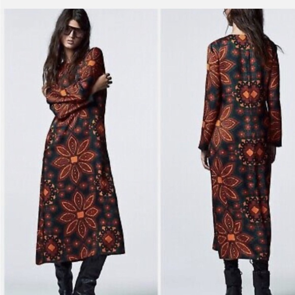 Zara Multicolor Long Sleeve Dress - Picture 2 of 8